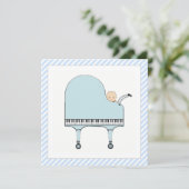 Invitation Baby shower garçon (Debout devant)