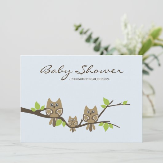Invitation Baby shower (Garçon) (Debout devant)