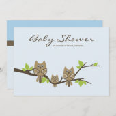 Invitation Baby shower (Garçon) (Devant / Derrière)