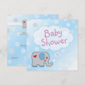 Invitation - Baby Shower - Garçon (Devant / Derrière)