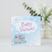 Invitation - Baby Shower - Garçon (Debout devant)