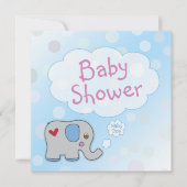 Invitation - Baby Shower - Garçon (Devant)