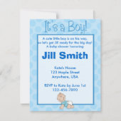 Invitation Baby shower - garçon (Devant)