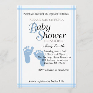 Invitation Baby shower - Garçon