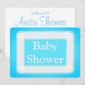 Invitation Baby shower - Garçon (Devant / Derrière)