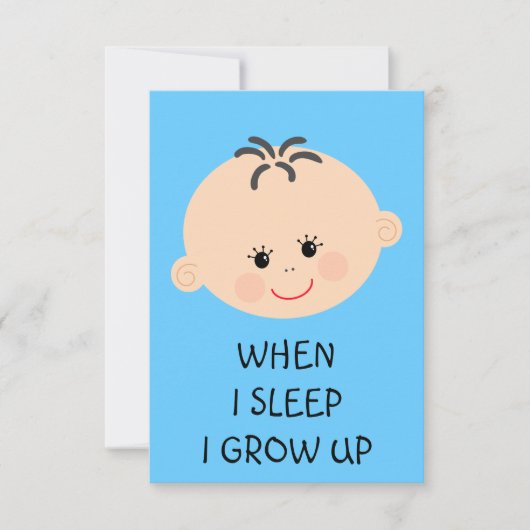Invitation Baby shower Garçon (Devant)