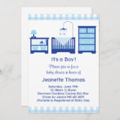 Invitation Baby shower garçon (Devant / Derrière)