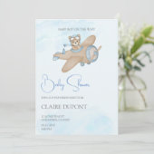 Invitation baby shower garçon (Debout devant)
