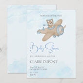 Invitation baby shower garçon (Devant / Derrière)