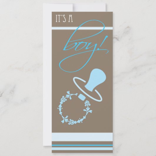 Invitation Baby shower - Garçon (Devant)