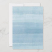 Invitation Baby shower garçon à poussette Floral Boho bleu (Dos)