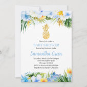 Invitation Baby-Shower Garçon Ananas (Devant)