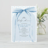 Invitation Baby Shower Garçon Arc Bleu (Debout devant)