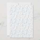 Invitation Baby shower garçon avec Damask bleu (Dos)