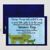 Invitation Baby shower garçon, Baby shower Alligat (Devant / Derrière)