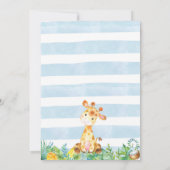 Invitation Baby shower garçon, Baby shower girafe (Dos)