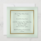 Invitation Baby shower Garçon Bébé Couronne Prince Mint (Dos)