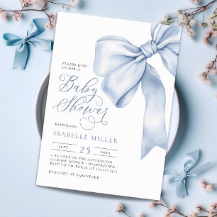 Invitation Baby shower Garçon bleu