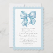Invitation Baby shower Garçon bleu (Devant)
