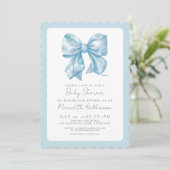 Invitation Baby shower Garçon bleu (Debout devant)
