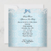 Invitation Baby shower Garçon bleu Baby Teacup Cupcake (Dos)