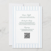 Invitation Baby Shower Garçon Bleu Gingham Golf (Dos)