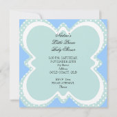 Invitation Baby shower Garçon Bleu Petit Prince Couronne (Dos)