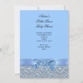 Invitation Baby shower Garçon Bleu Petit Prince Couronne 2 (Dos)