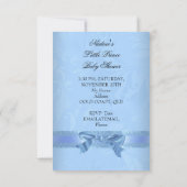 Invitation Baby shower Garçon Bleu Petit Prince Couronne Dama (Dos)