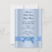 Invitation Baby shower Garçon Bleu Petit Prince Couronne SML (Dos)
