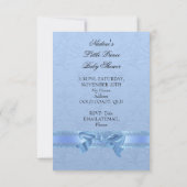 Invitation Baby shower Garçon Bleu Petit Prince Couronne SML (Dos)