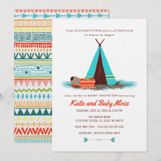 Invitation Baby shower garçon | Boho Chic