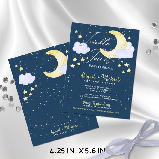 Invitation Baby Shower Garçon Budget Twinkle Twink