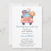 Invitation Baby shower garçon Bunny migny (Devant)