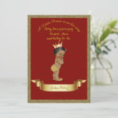 Invitation Baby shower GARÇON, cadre de parties scintillant, (Debout devant)