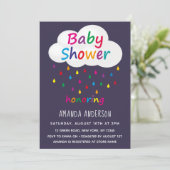 Invitation Baby shower Garçon coloré moderne (Debout devant)