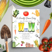 Baby shower Garçon de jardin de légumes cultivé lo