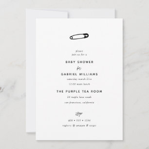 Invitation Baby shower Garçon de sécurité bébé