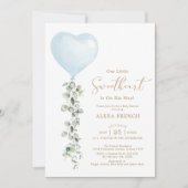 Invitation Baby shower garçon Eucalyptus Eucalyptus Balloon b (Devant)