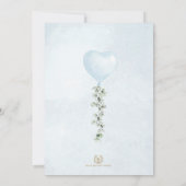 Invitation Baby shower garçon Eucalyptus Eucalyptus Balloon b (Dos)