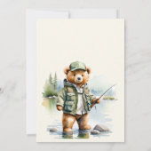 Invitation Baby shower garçon excité de rouleaux de pêche (Dos)