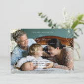 Invitation Baby shower garçon fille photo garçon fille Confet (Debout devant)