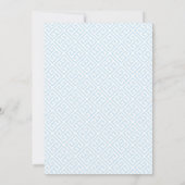 Invitation Baby Shower Garçon Fleurs d'Hydrange Bleu Chic Chi (Dos)