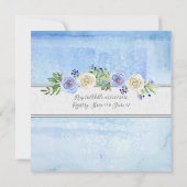 Invitation Baby shower garçon géométrique w bleu n rose blanc (Dos)