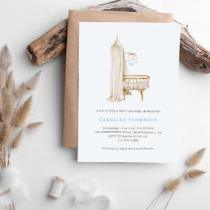 Invitation Baby Shower Garçon Nurserie Bohème