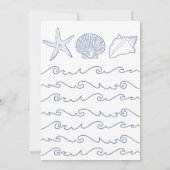 Invitation Baby Shower Garçon Océan Bleu Plage (Dos)