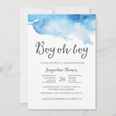 Invitation baby shower | Garçon oh garçon aquarell (Devant)