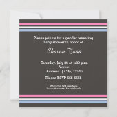 Invitation Baby shower Garçon ou fille Fête de révélation de  (Dos)