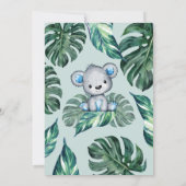 Invitation Baby shower Garçon ours d'aquarelle (Dos)