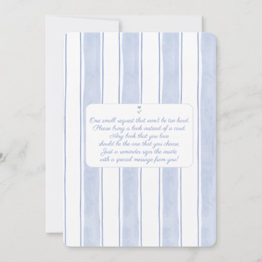 Invitation Baby Shower Garçon Ours en Peluche Fantaisiste (Dos)